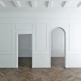 Ultrawood stucco decoration of the walls openings
